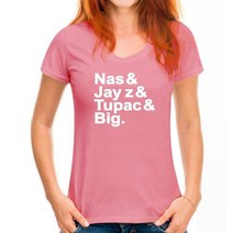 NAS 구축 nas최고의 래퍼 티셔츠 TUPAC 빅 나스 JAY Z 힙합 이름 랩 EPMD 공개 부족, 10 WoMen Deep pink_02 XS
