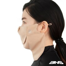 밥앤스미스 겨울 골프 등산 운동 안면 방한 마스크, 화이트