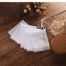 부직포 빈 티백 끈 포함 꽃 슬리밍 차 필터 인퓨저 커피 백 7x9cm 1000 개, [01] 100pcs