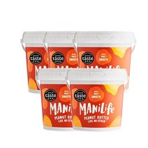 마니라이프 땅콩버터 딥 로스트 스무스 1kg ManiLife Peanut Butter Deep Roast Smooth, 5팩