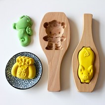 바이스타 귀여운 동물 원목 다식판, 복록수희, 1개