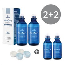 (2+2)닉스케어 프리미엄 다목적 콘택트렌즈 관리용액 360ml 160ml, 360mlx2개(160mlx2개 증정)