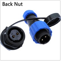 전기설비 케이블 커넥터 방수 커넥터 sp16 ip68 케이블 커넥터 플러그 및 소켓 암수 2 3 4 5 6 7 9 핀, 01 Back Nut_02 3P