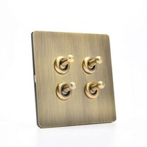 1-4 갱 녹색 청동 닦 았된 금속 2 웨이 토글 스위치 EU 소켓 개성 홈 개선에 대 한, 4-Gang 2 Way Switch