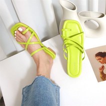 홍당무 멀티 라인 쪼리 슬리퍼 5color 1cm