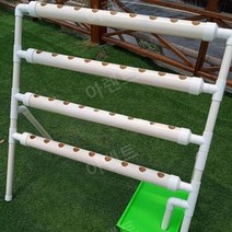 텃밭 수경 재배 파이프 화분 라인 실내 재배 수경재배스펀지 수경재배용폼, T자형 4관 물탱크포함