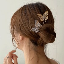 키메라제이 겹겹나비 메탈 올림머리 비녀 헤어핀 3color