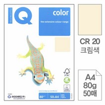 칼라색지A4 CR20/크림색/80g/50매, 없음
