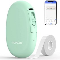 우물 라벨러 메이커 SUPVAN E10 미니 라벨 프린터 무선 연결 테이프(테이프 포함) 여러 템플릿 사무실 조직에 사용 가능한 홈 주방 수납 그린, Green
