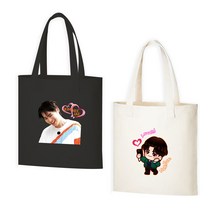 김희재굿즈 김희재 커스텀 국산 데일리 포토 에코백 효도선물 지인선물, 캐릭터, 블랙