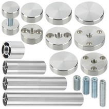 장식 아크릴다보 알루미늄 후크 고정볼트 다리 액자나사, 27.AL파이프후크 실버 25x200mm