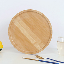 나뭇결 빵진열트레이 혼밥트레이 나무식판 옛날쟁반 25cm