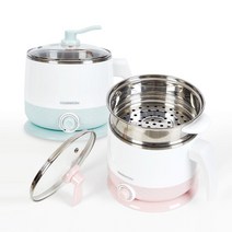 쿠커와 찜판으로 간편한 요리를 할 수 있는 대원 멀티쿠커 민트/핑크, 핑크, 대원 라면포트 전기멀티쿠커 민트 핑크 DW-WC235M DW-WC235P