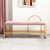 신발장 소파 벤치 현관인테리어 신발장, 80cm 핑크 골드