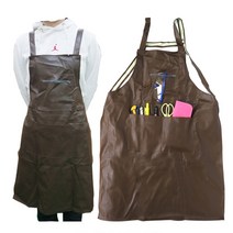 용접용 가죽 방수앞치마 남자 포켓 작업용 목공 공방 갈색
