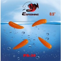 ESFISHING 소프트웜 미끼 얼음 낚시 액세서리 인공 플라스틱 소금 및 향기 구더기 0.5 인치 100 개, 9.PA30 - 0.5in 100pcs