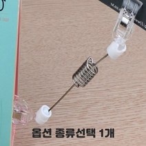 집개 투명 쇼클립 종이스탠드 명함홀더 메뉴판 고정도구 스프링줄 투명봉 전선줄 양쪽 집게 가격표 알림판 명함꽂이 종류선택 1개, 전선줄 집게형 긴목 10개입