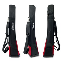 경량 남성 골프가방 스탠드 캐디백 하프백 바퀴형, 스몰-타이틀리스트 블랙레드