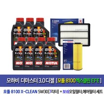 MOHAVE The Master DIesel모하비더마스터 디젤 모튤8100엑스클린C2/C3 5W30(7L)엔진오일세트100-2459