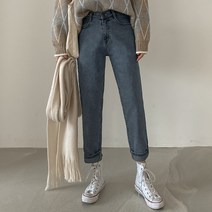 인밴딩슬림배기핏데님팬츠