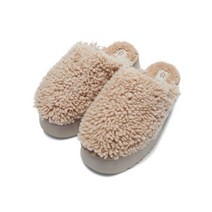 UGG 어그 슬리퍼 컬리 퍼 플랫폼 맥시 패션 슬라이드 - 샌드 1133171SAN
