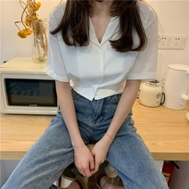 퍼프블라우스 차이나카라셔츠 30대여성쇼핑몰 20대 검정 블라우스 체크 리본 셔츠 면블라우스 여자20대쇼핑몰 예쁜