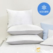 [파르페by알레르망] 쿨 냉감 베개커버 (50x70), 솜미포함/화이트, 화이트