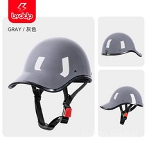 전기 오토바이 헬멧 남녀 경량 하드 모자 빈티지 바이크 오픈페이스, 그레이