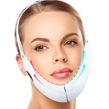 얼굴비대칭교정 EMS 페이셜 마사지 페이스 슬리밍 벨트 LED 광자 치료 V 페이스 턱, 하얀, 협동사