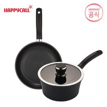 해피콜 모노 IH 팬 냄비 2종 후라이팬 28cm + 편수 18cm, 상세설명 참조, 에보니블랙