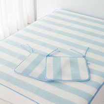라뽐므 투웨이 3D 에어매쉬 쿨매트+방석 2p 킹, 라이트블루