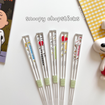 스누피 아크릴 젓가락 귀여운 캐릭터 젓가락 ﻿식품용 기구 안전 필증 제품, 1
