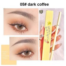 눈썹펜 아이브로우 연필 xixi 슬림 슬 브러쉬 브라운 커피 컬러 오래 지속되는 방수 귀여운 옐로우 블루 외관 ac230, 05