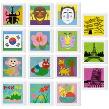 [동화오피스] 데코샌드 액자만들기 / 샌드아트 DIY 어린이 만들기키트, 128 과일, 1개