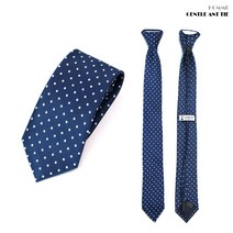 젠틀안트 도트 자동넥타이 폭7cm 네이비 AT-5630