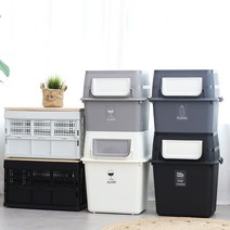 가정용 재활용 분리수거함 40L 45L 50L 휴지통 상업용 쓰레기통 업소용, 03)브라운, 이지 40L