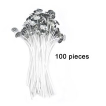100 pcs 양초 심지 무연 왁스 순수 면화 코어 2.6 20cm diy 양초 만들기 사전 왁스 칠 심지 파티 크리스마스 용품, 100pcs-12cm
