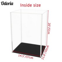 피규어 장식장 아크릴 진열장 오도리아 슬라이딩 도어 아크릴 디스플레이 케이스 대형 방진, 37x30x51cm