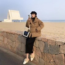 롱패딩코트 야상롱패딩 발목롱패딩 겨울 여성 파카 재킷 캐주얼 솔리드 두꺼운 워밍업 코튼 코트 여성 블랙 느슨한 지퍼 패딩 코트 화이트 아웃웨어