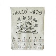 다이어리 친환경 행잉 캘린더 벨벳 레코드 실용적인 2023 만화 토끼 천 사진 소품 행잉 플래너, 10 I