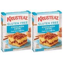 Krusteaz Cinnamon Swirl Crumb Cake & Muffin Mix 크루스티즈 홈베이킹 시나몬 스월 크럼블 케이크 & 머핀 믹스 20oz(566g) 2팩, 1개