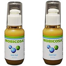 mobicosa 관절 젤 - 근육통 감소 골절 또는 수술 통증 감소 및 관절 통증의 장기적인 완화 제공 100ml 오메가 초록입홍합 및 진정 에센셜 오일2팩, 2
