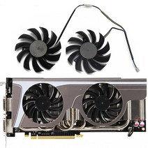 CCBBAA 2PCSlot 새로운 75MM PLD08010S12HH 0.35A 쿨러 팬 MSI GeForce GTX 580570560Ti480465460 GTX770 비디오 카드, 단일모델명/품번