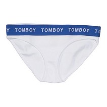 Filles A Papa Ladies White Blue Jersey Sport Briefs With Size Small22 - VICKY-WHITEBLUE