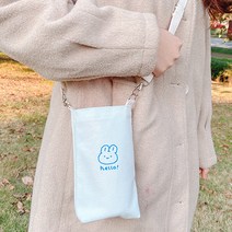 달자샵 1+1 귀여운 동물 프린팅 물통주머니 텀블러 에코 크로스백, 1개+1개, 강아지