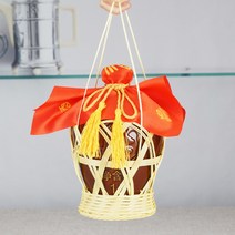 도자기술병 미니 에어 퀄리티 가정용 뚜껑 밀봉병 술단지 주기 도단 공병 2195816360, 패키지 5근 술병 _도트 바구니 _레