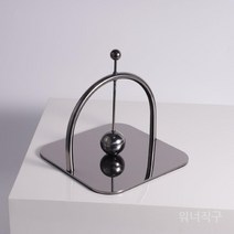 티슈 홀더 냅킨 스텐 휴지홀더 꽂이 카페 레스토랑 거치대 고정, 티탄 블랙(18 18 17 cm)