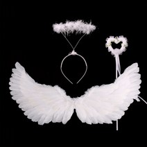 천사날개 천사 머리띠 파티 사진촬영 할로윈 소품, 천사날개(소)_(불포함:머리띠,봉)