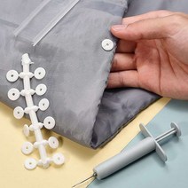 도매팜 간편 안전 침구 푸시 고정 세트 침대시트 다용도 이불밀림 방지패드, 1SET(고정 핀 핀 전용 마개 주사기), 그레이