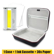 Canon Selphy 캐논 셀피 프린터용 하드 운반 케이스 지퍼 파우치 EVA 슬리브 보호 상자 CP1300 CP1200 CP1000 CP910 보관 가방, 03 1PK Bag - 1 Set Ink